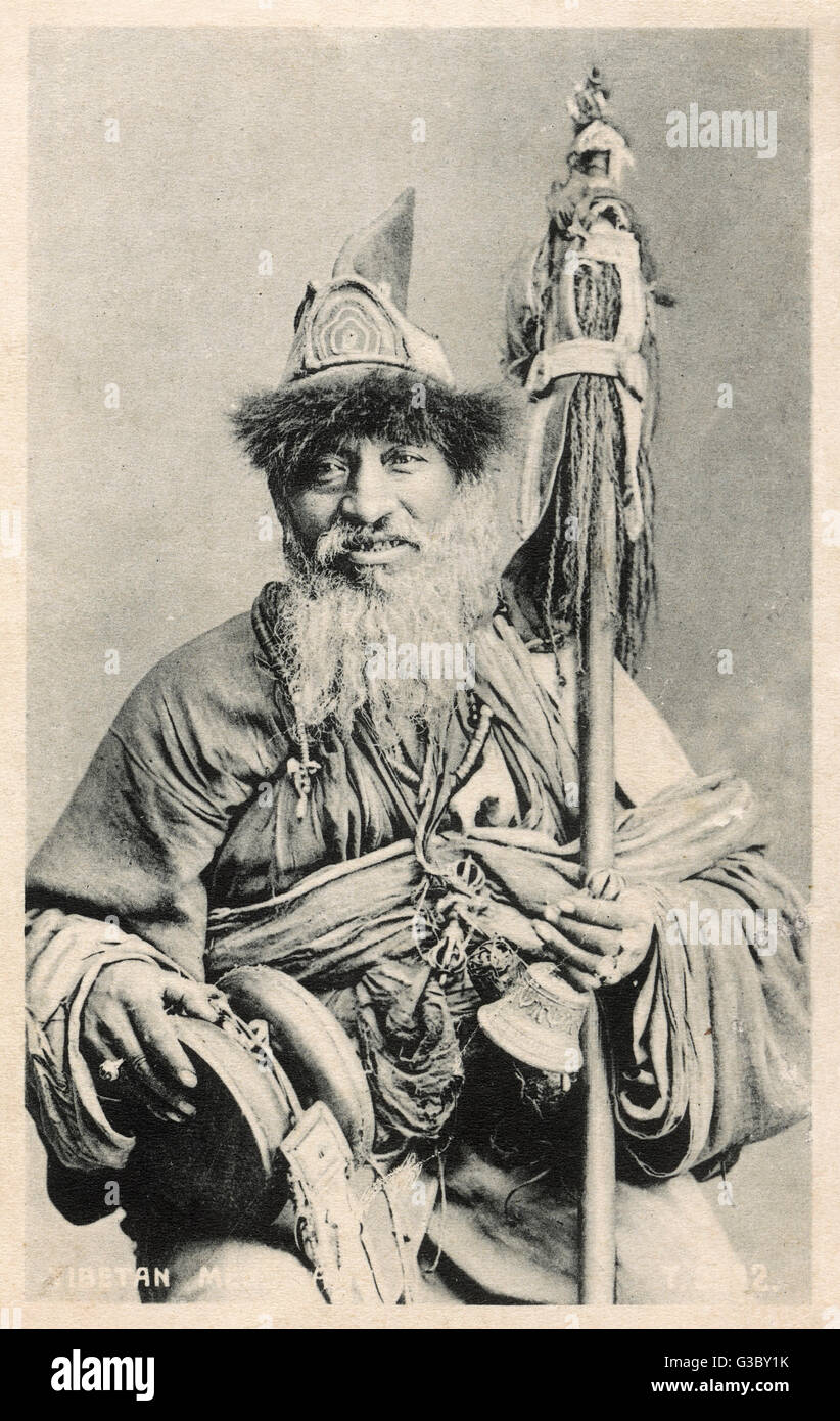 Der Tibetische Buddhistische Heilige Mann Stockfoto