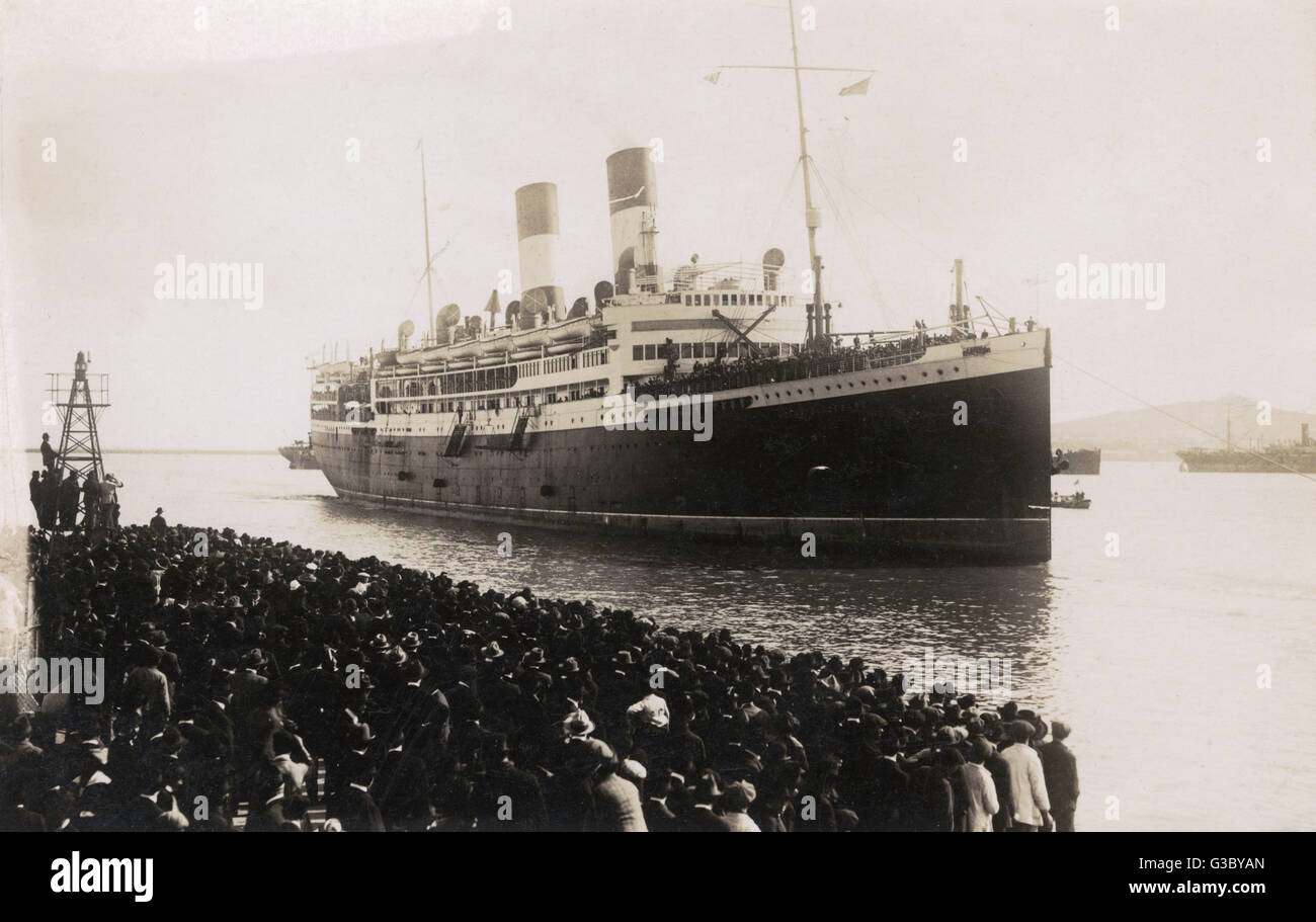 Italienisches Kreuzfahrtschiff, SS Giulio Cesare Stockfoto