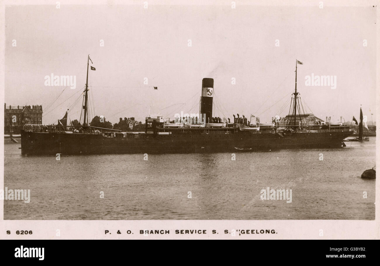 SS Geelong, P&O Line Passagierdampfer Stockfoto