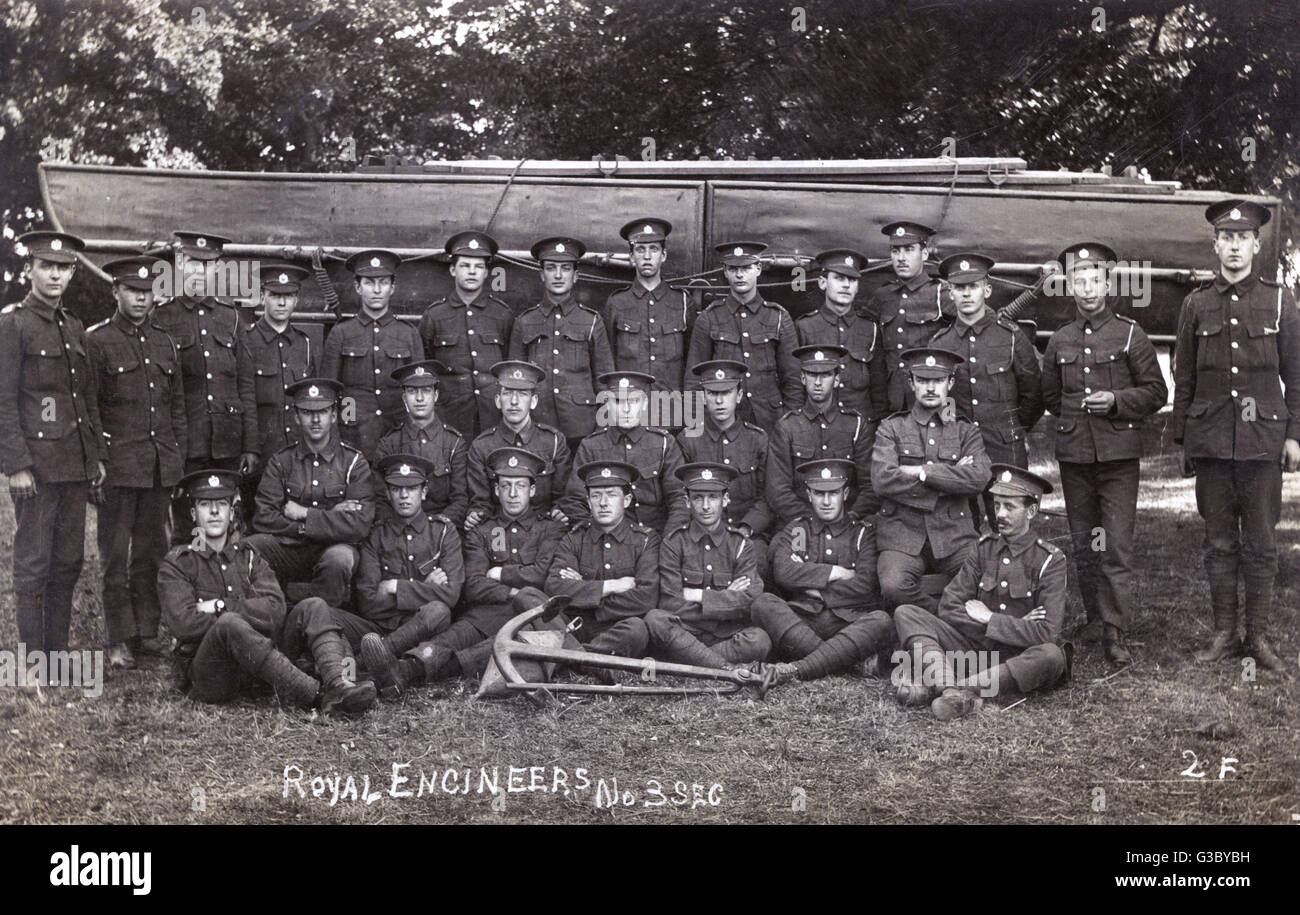 Gruppenfoto, Royal Engineers No. 3 Section, WW1 Stockfoto