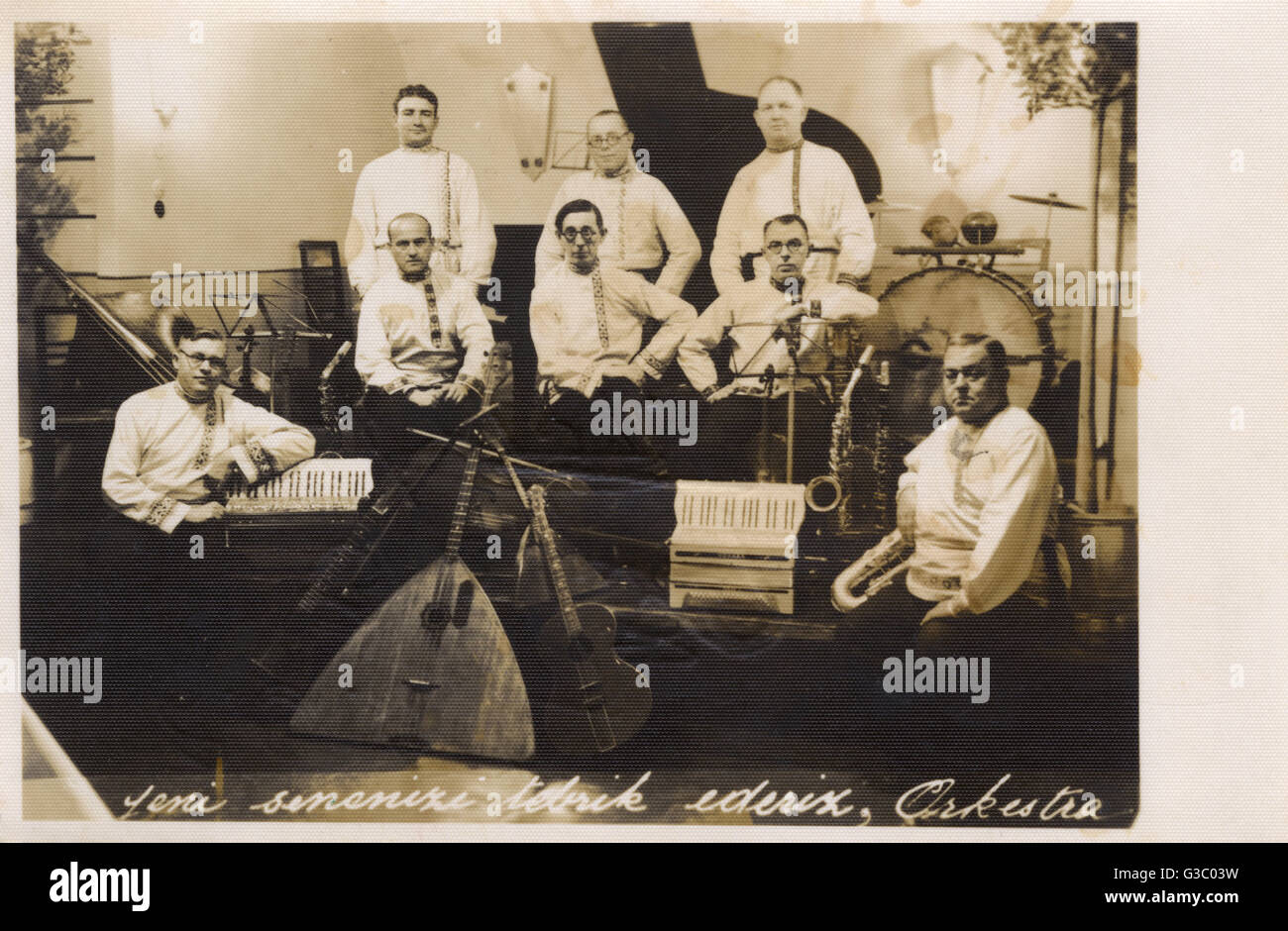 Türkische Band - traditionelle Instrumente Stockfoto