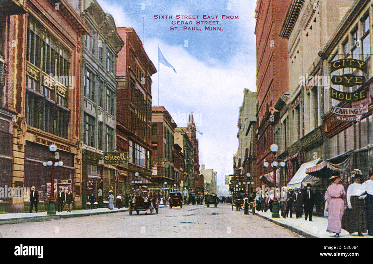 Sixth Street East, St Paul, Minnesota, USA Stockfoto