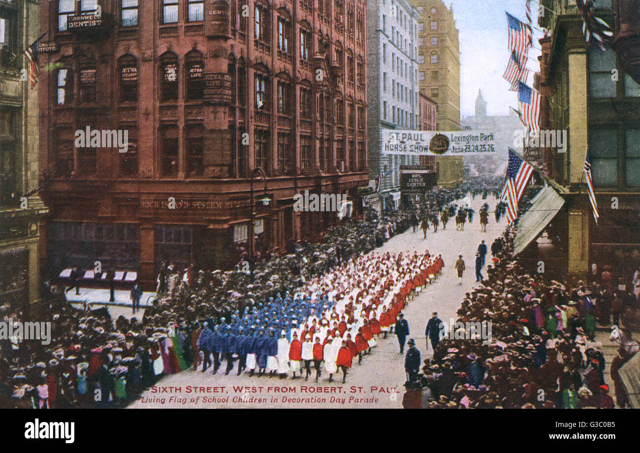 Parade in Sixth Street, St. Paul, Minnesota, USA Stockfoto