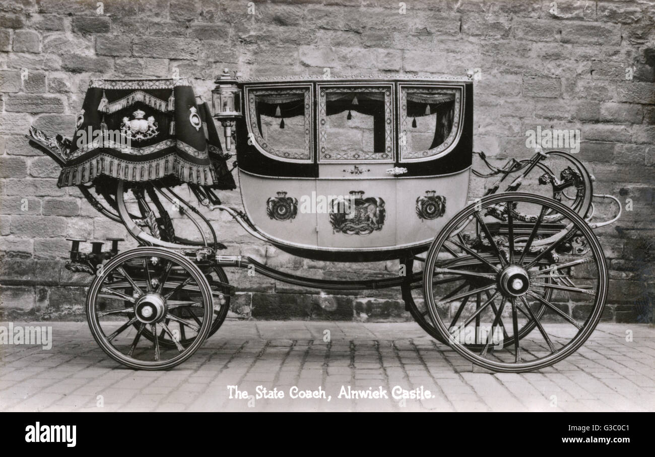 Die Staatskutsche - Alnwick Castle, Northumberland Stockfoto