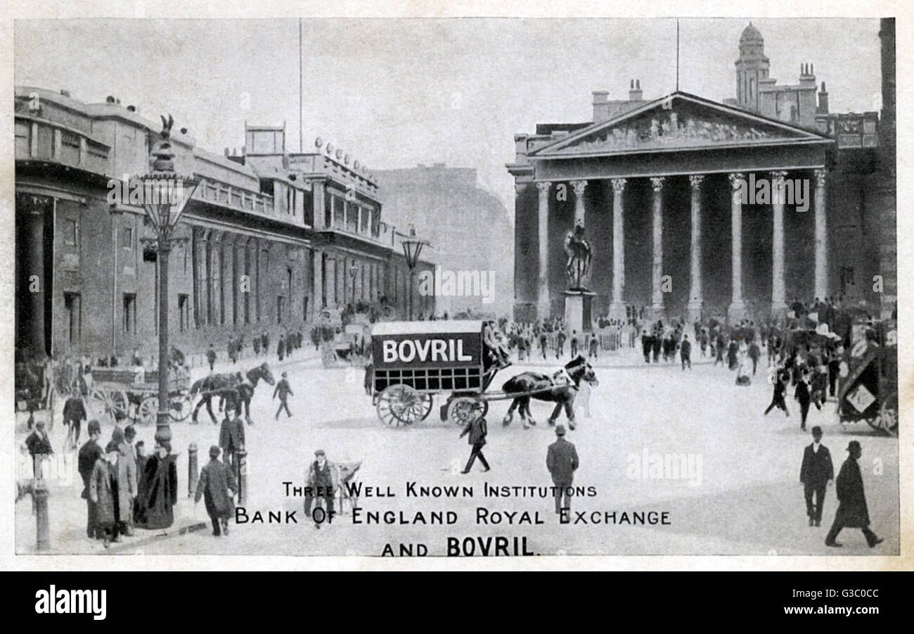 Drei bekannte britische Institutionen - einschließlich BOVRIL Stockfoto
