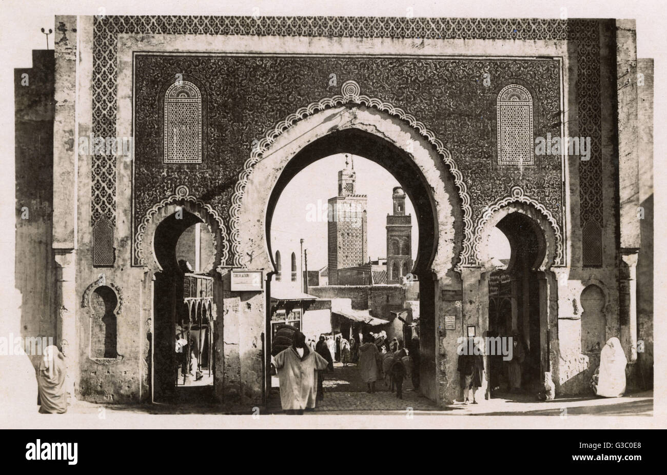 Tor Bab el Mansour - Fès, Marokko Stockfoto