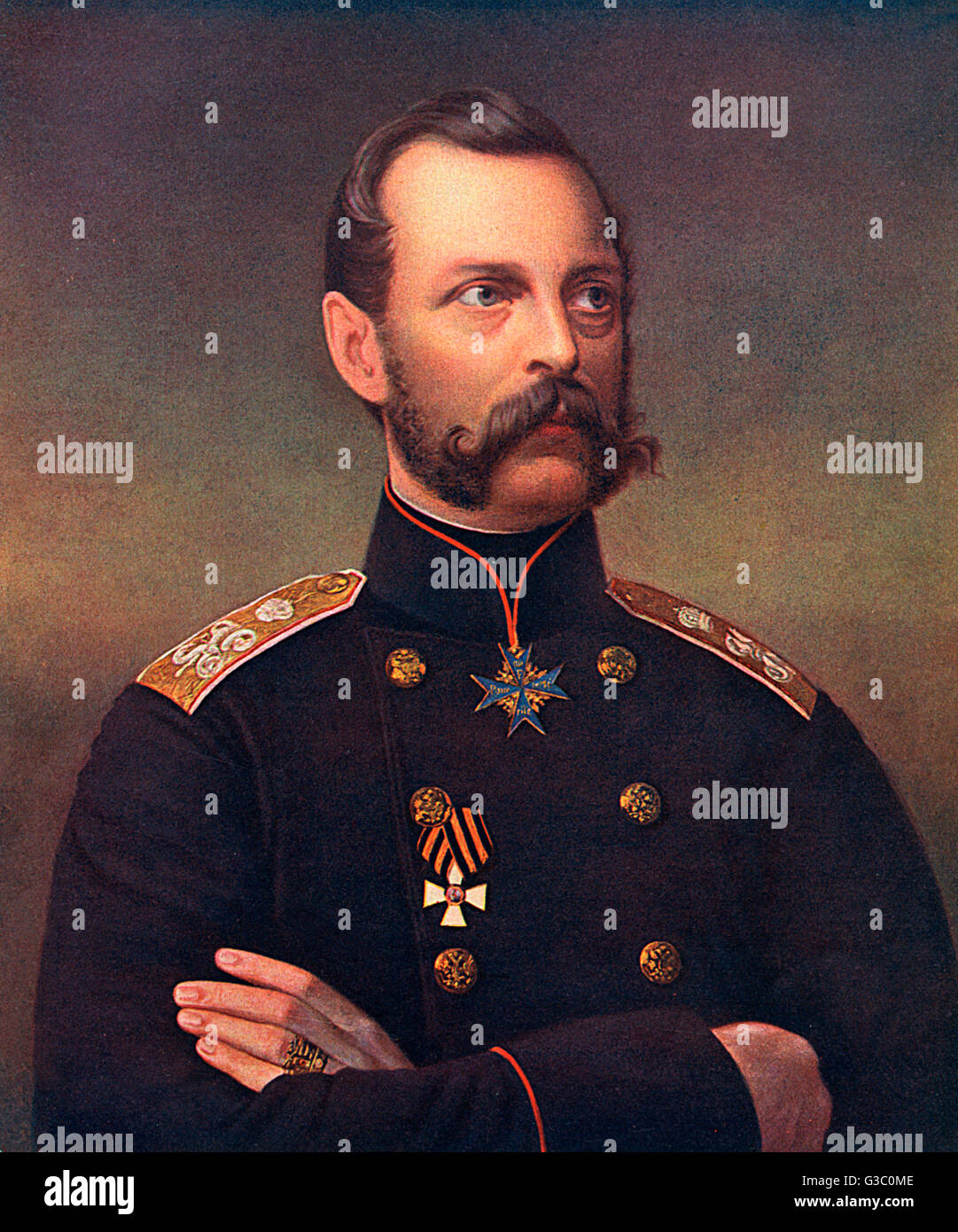 Zar Alexander II (Aleksandr II Nikolajewitsch) von Russland (1818-1881, regierte 1855-1881).      Datum: 19. Jahrhundert Stockfoto