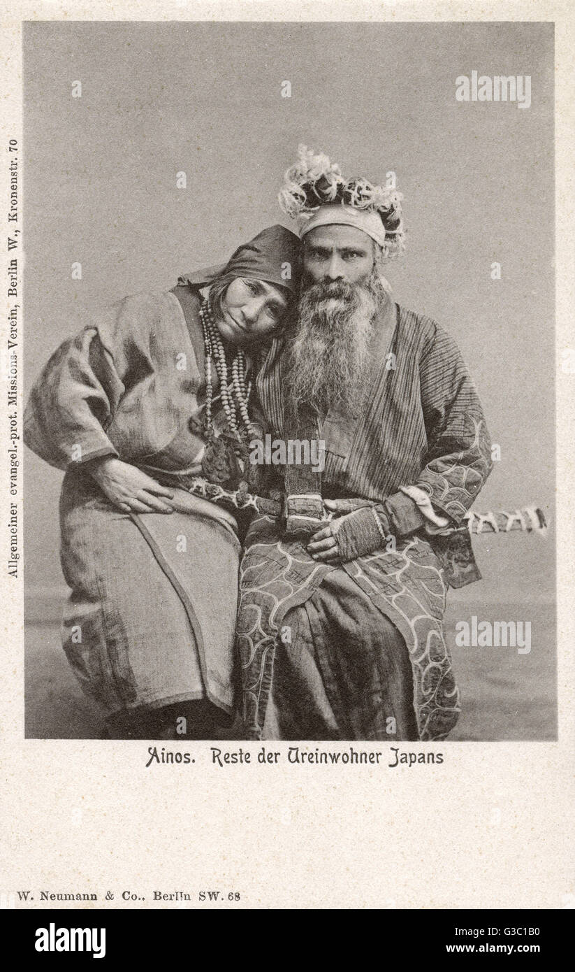 Ainu-Paar - Japan Stockfoto