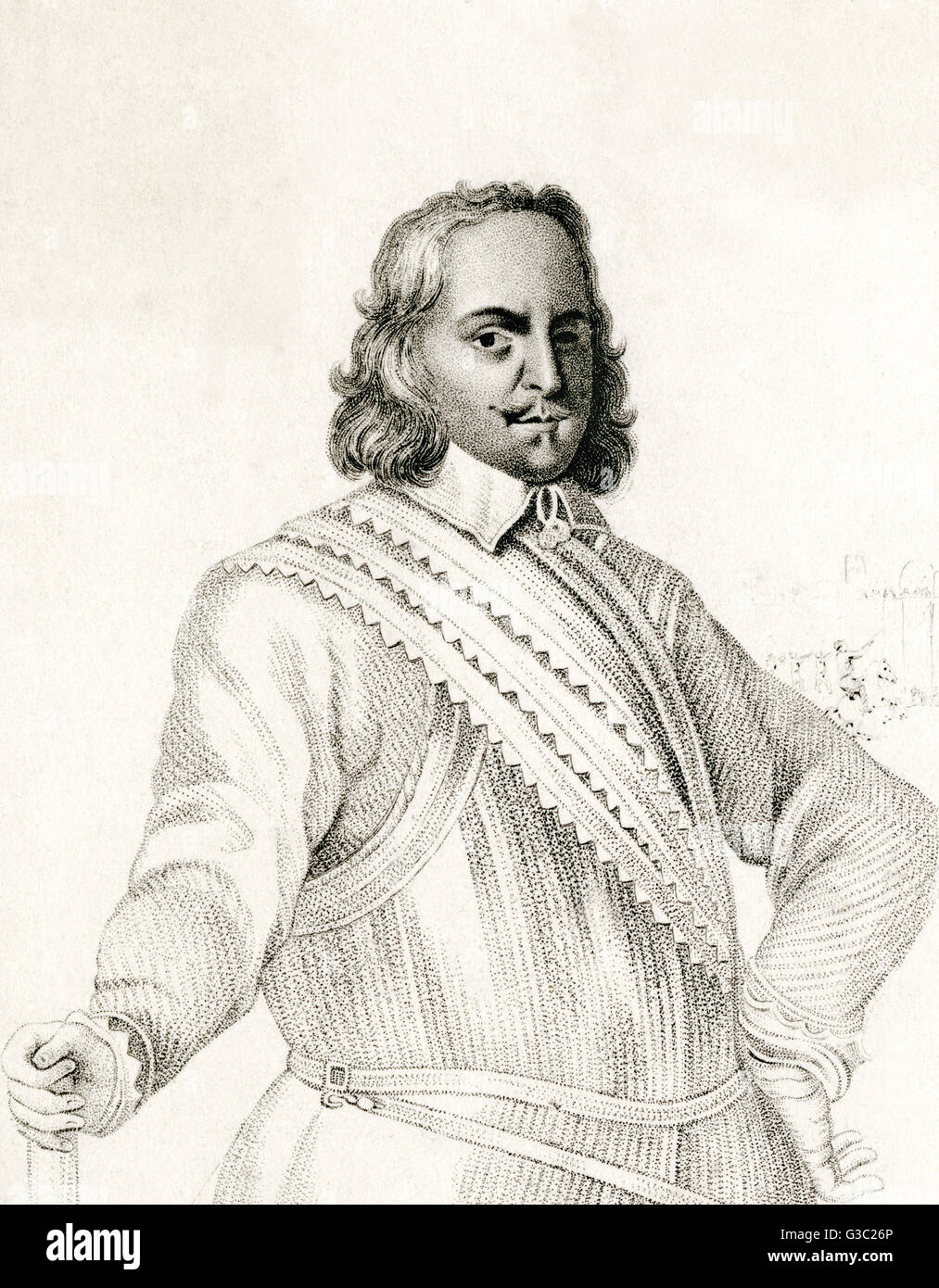 Oberst John Hewson (Hughson) (-1662) - Schuster, stieg auf Rang eines Generals in Cromwells Armee und war als Soldat in der New Model Army. Im Jahre 1648 spielte Hewson eine Schlüsselrolle im Stolz es bereinigen und die Armee Besetzung von London. Im Jahre 1649 unterzeichnete er die deat Stockfoto