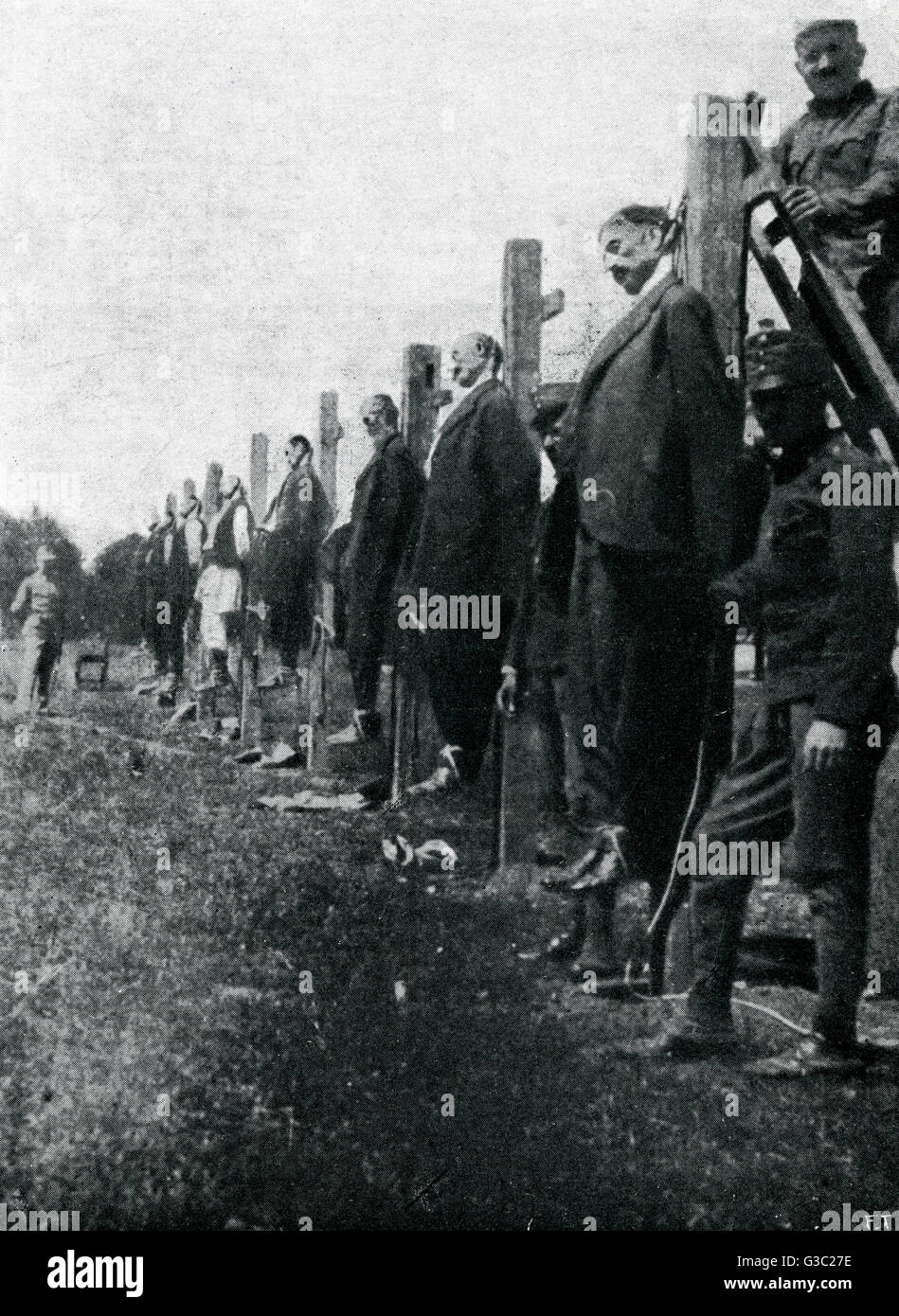 WW1 - die Hinrichtung von Galizzianis und Ruthenianern Stockfoto