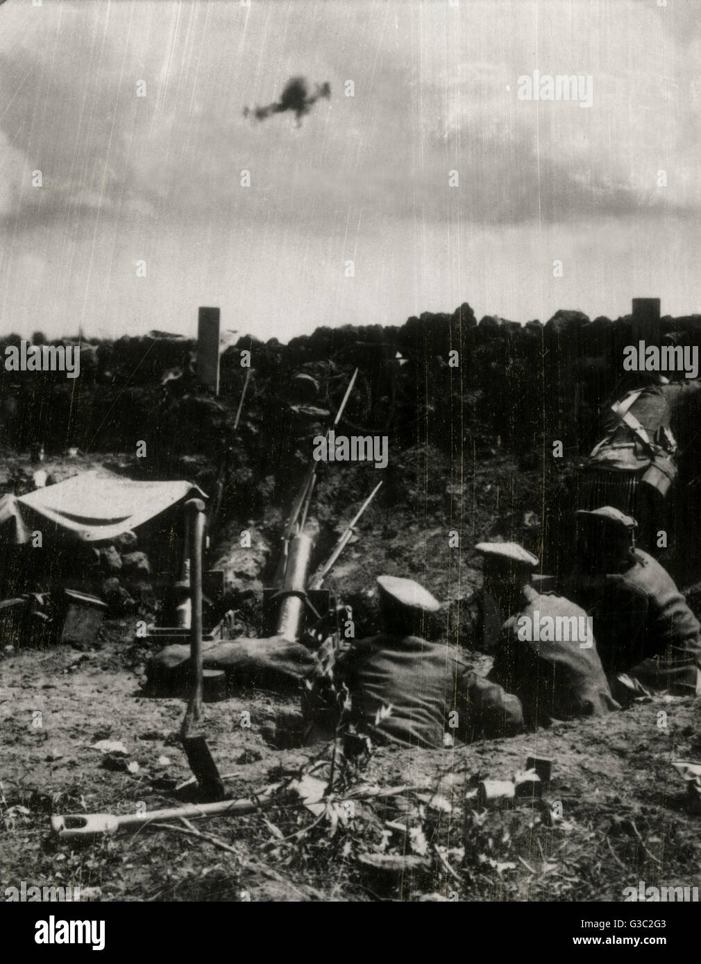 WW1 - Mörser abfeuern Stockfoto