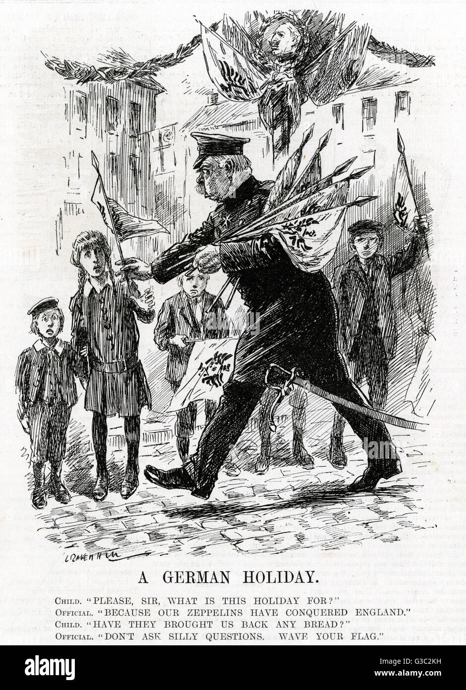 WW1 Uhr - „Ein deutscher Urlaub“ Stockfoto