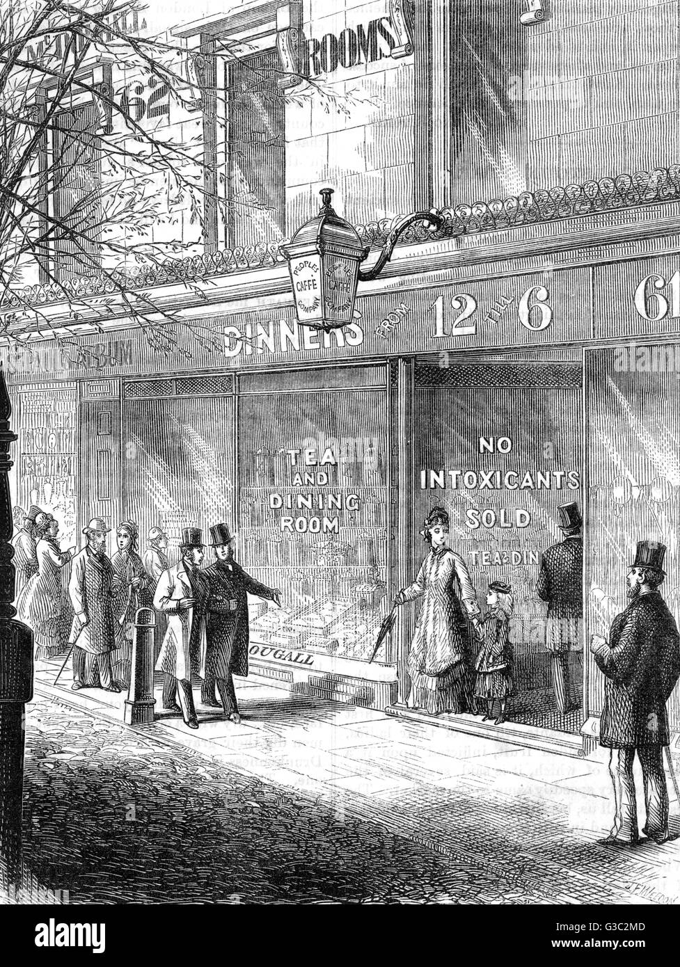 McDougall's People's cafÚ, 1879. Stockfoto