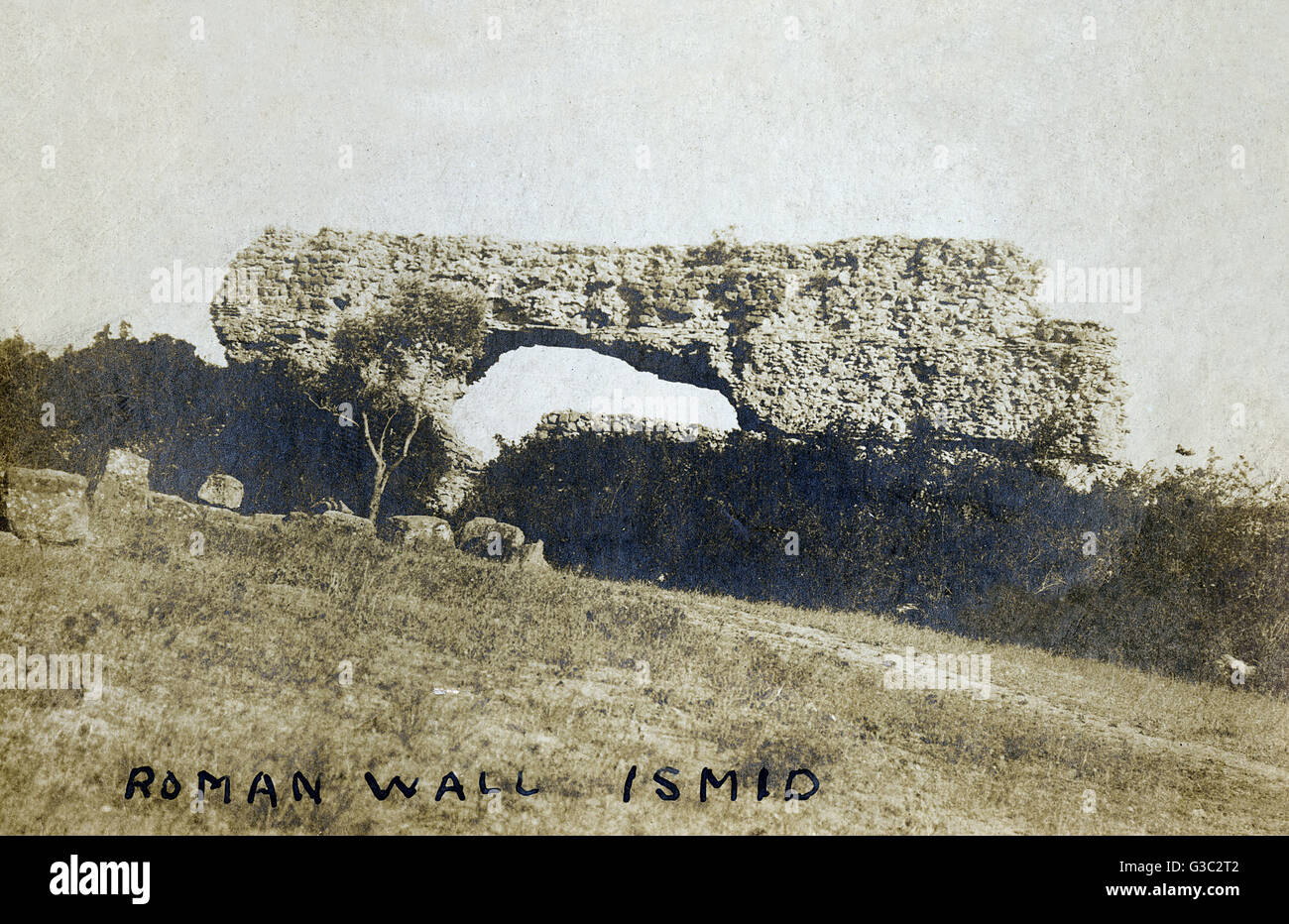 Izmit, Türkei - Überreste einer römischen Mauer Stockfoto