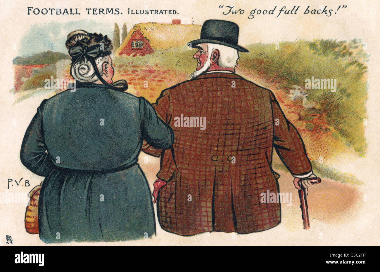 Fußballbegriffe illustriert – zwei gute volle Rückenlehnen! Stockfoto