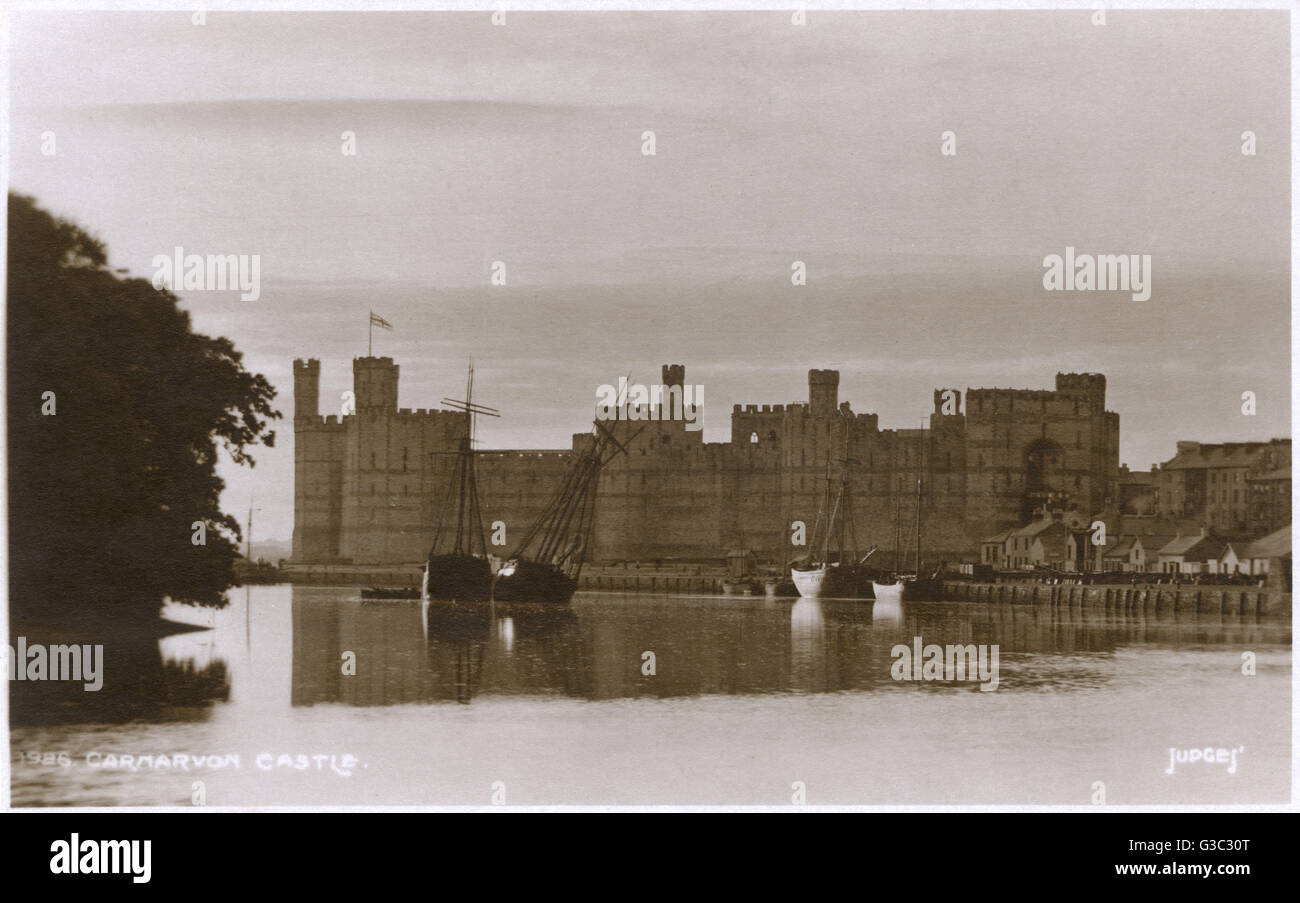 Caernarvon Castle, Wales Stockfoto
