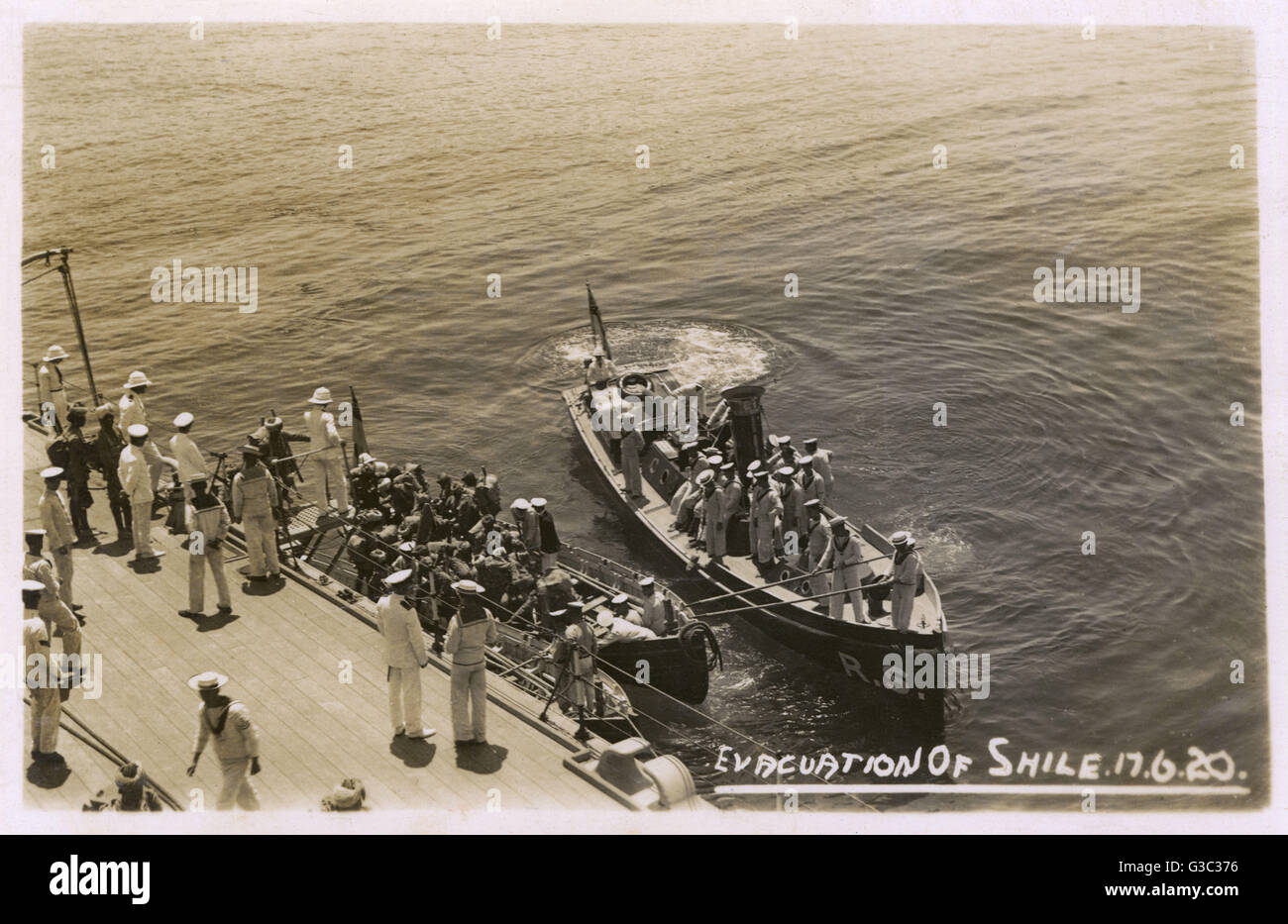 Franco-Türkischer Krieg - Evakuierung von Sile im Juni 1920 Stockfoto