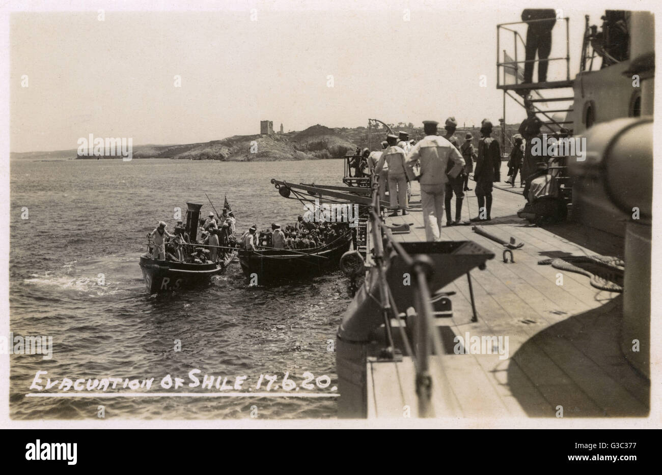 Franco-Türkischer Krieg - Evakuierung von Sile im Juni 1920 Stockfoto