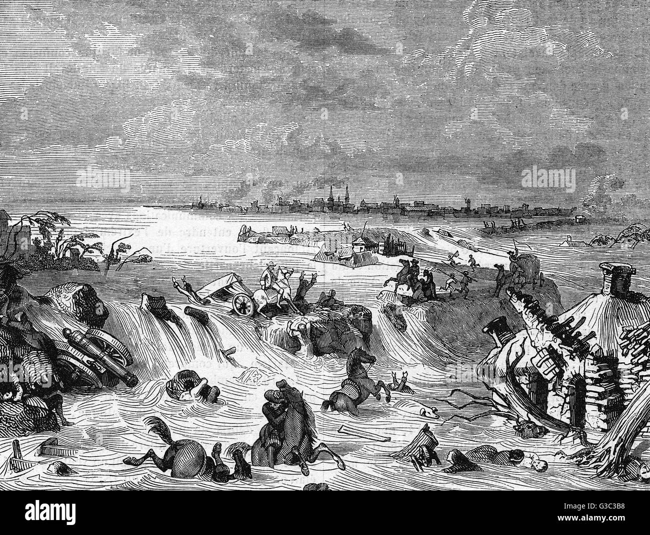 Überschwemmung in Coeverden, 1673 Stockfoto