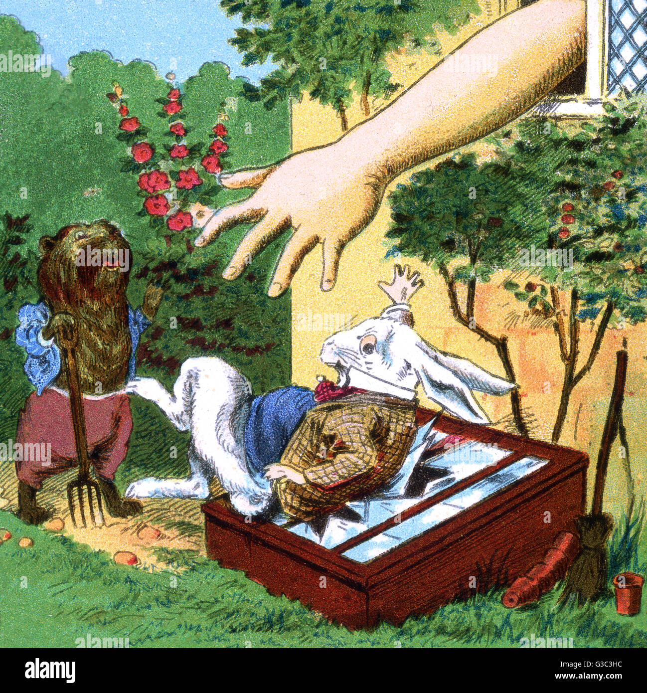 Alice im Wunderland, Alice und das Weiße Kaninchen Stockfoto