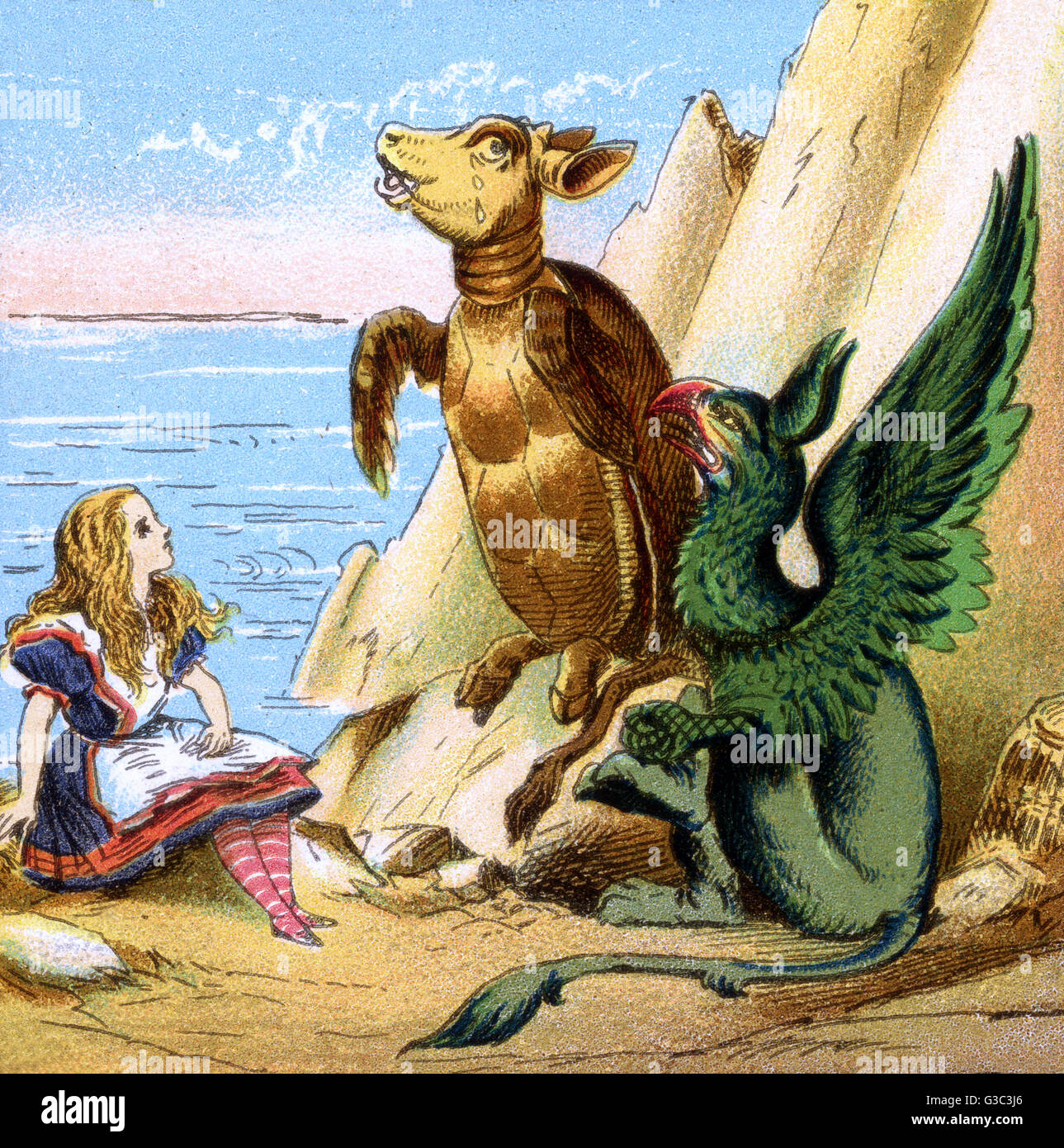 Alice im Wunderland, Alice im Gespräch an der Küste mit der Greif und