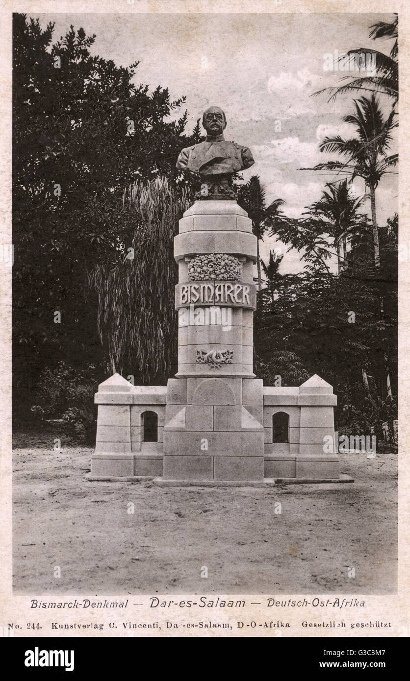 Denkmal für Bismarck, dar-es-Salaam, Ostafrika Stockfoto