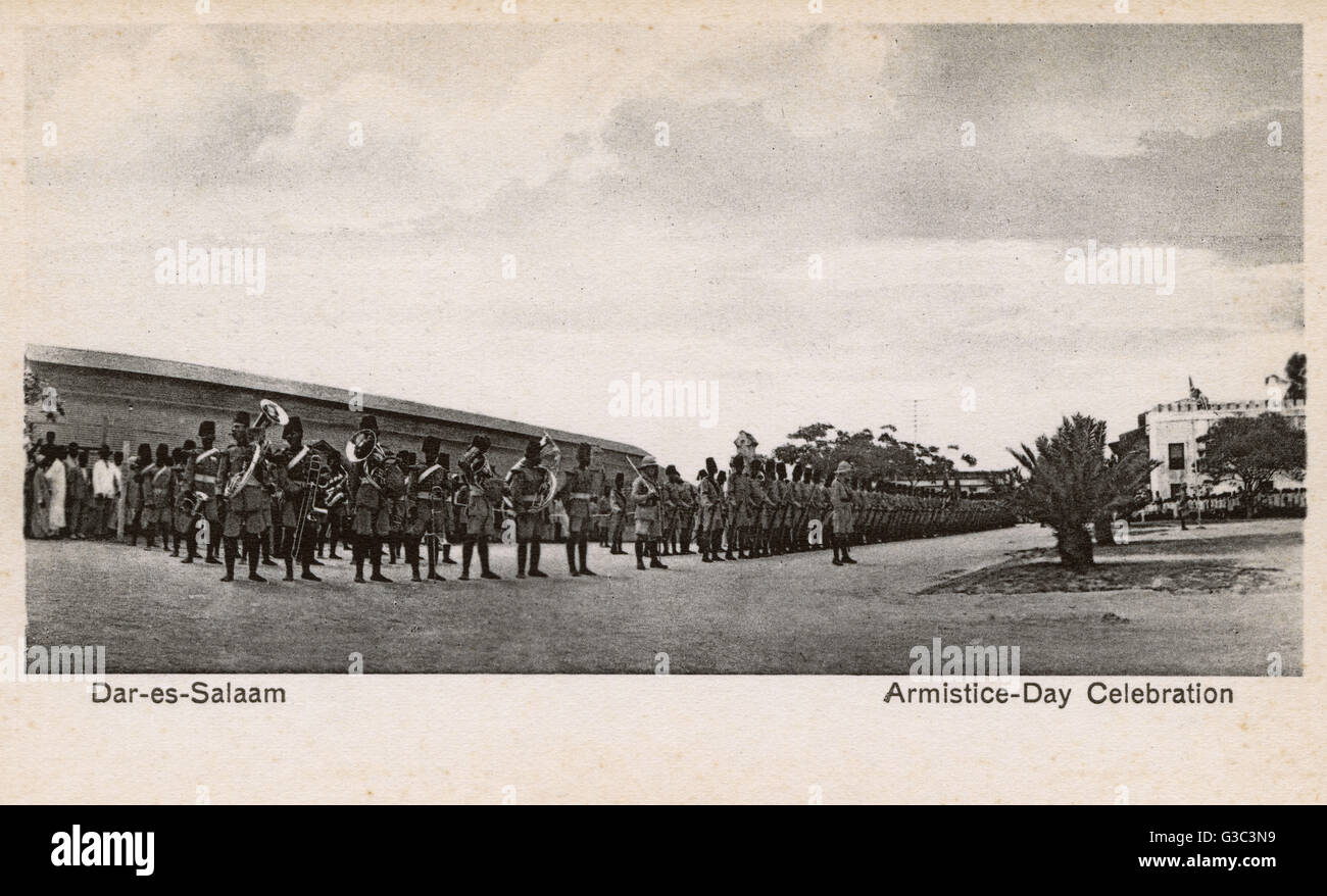 Veranstaltung zum Waffenstillstand, dar-es-Salaam, Tansania, WW1 Stockfoto