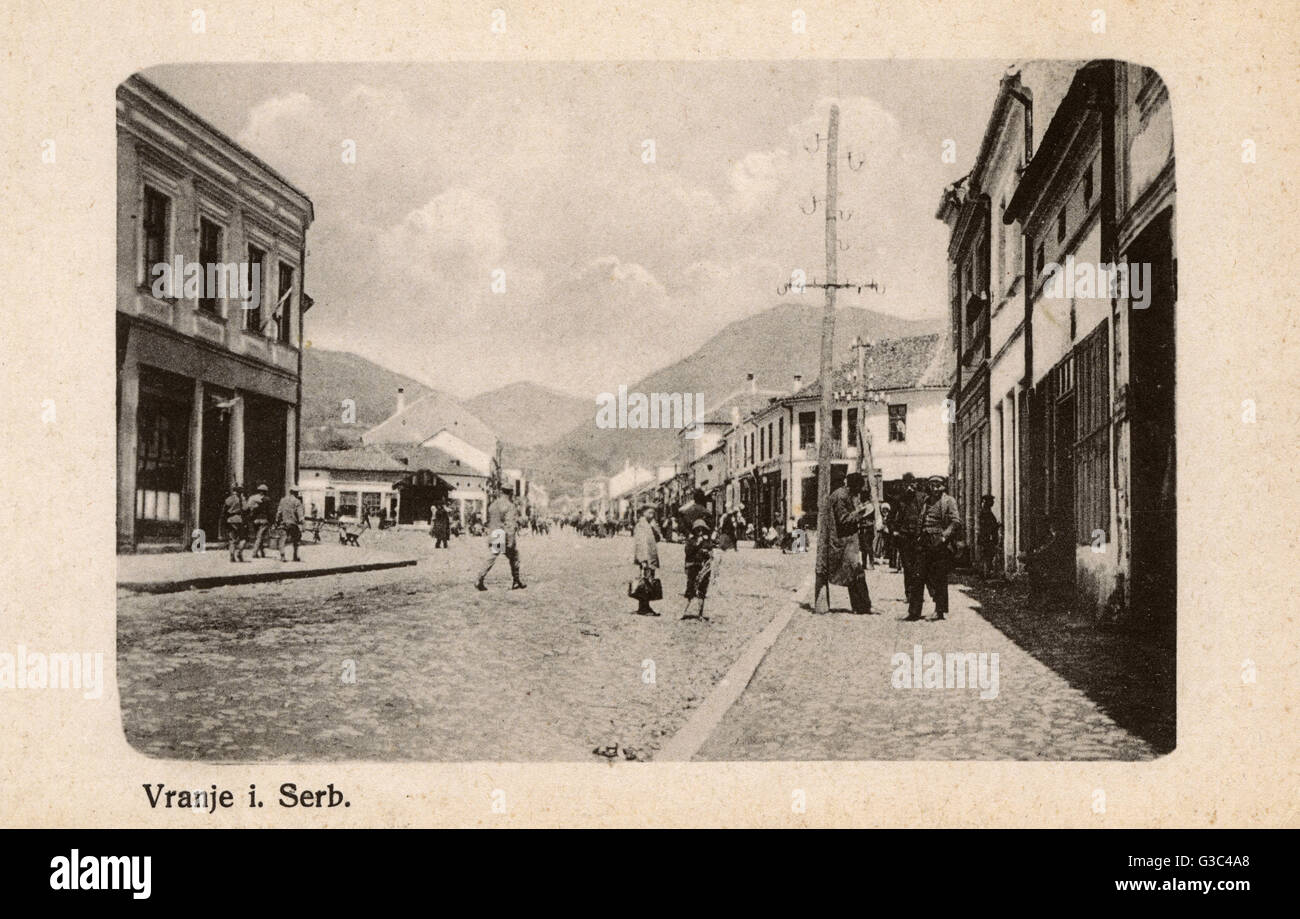 Serbien - Vranje - Straßenszene Stockfoto