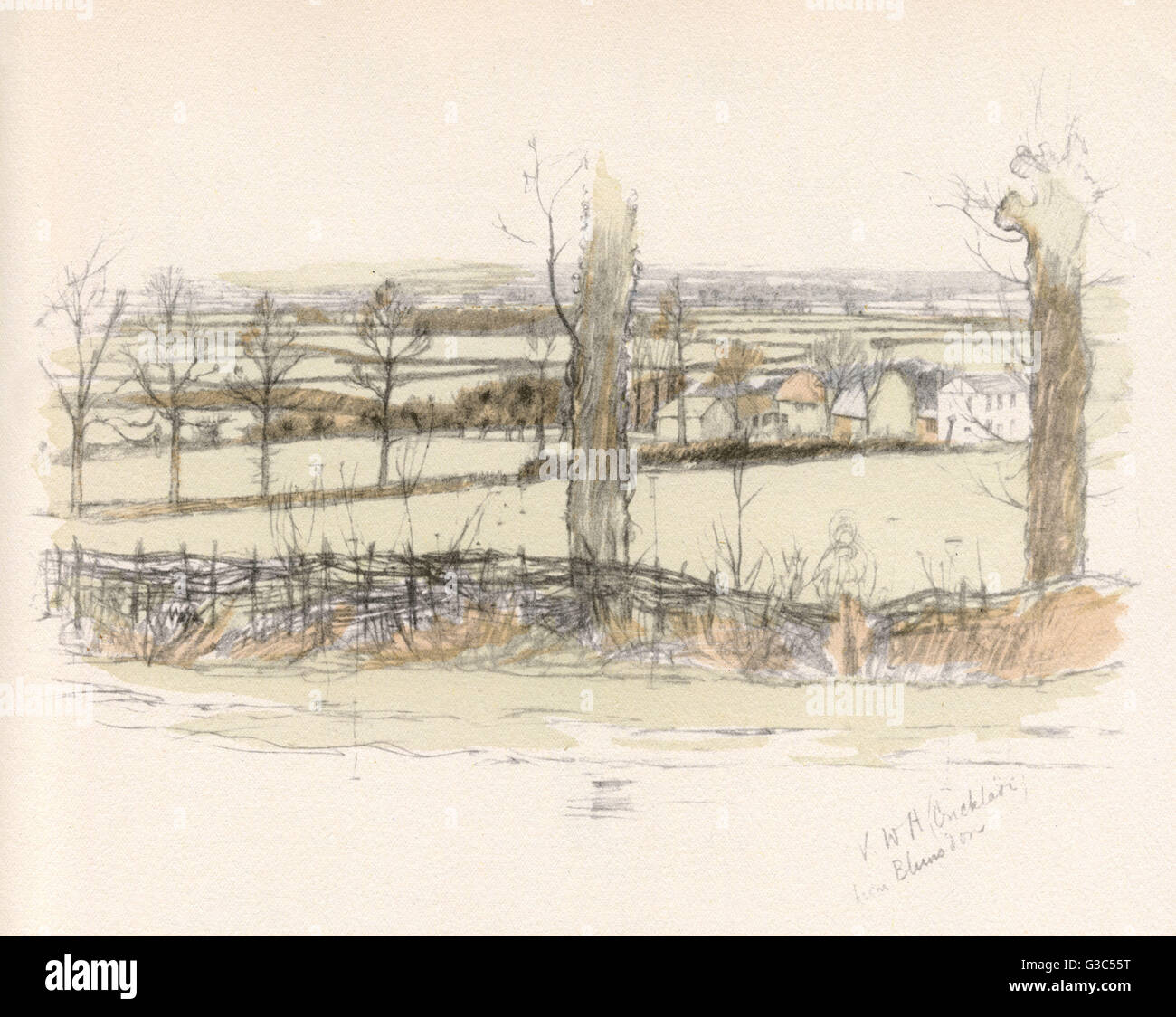 Blick von Blunsdon, VWH (Cricklade) Hunt Area, Wiltshire Stockfoto