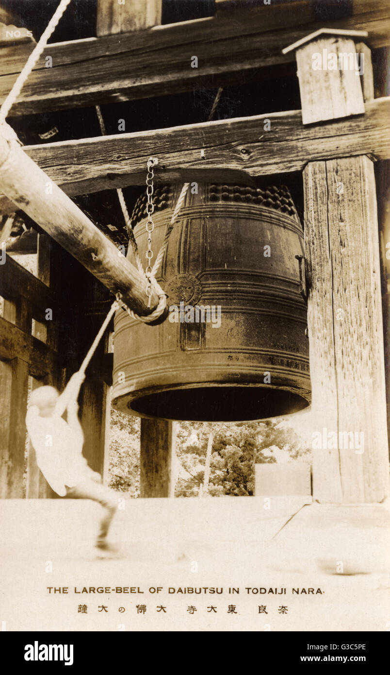 Große Glocke am Daibutsu, Nara, Japan Stockfoto