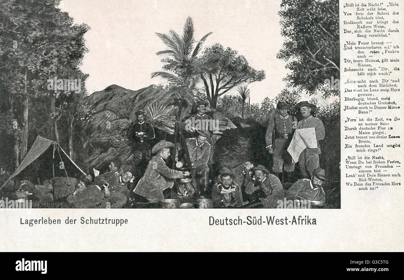 Deutsche Schutztruppe, deutscher Südwestafrika Stockfoto