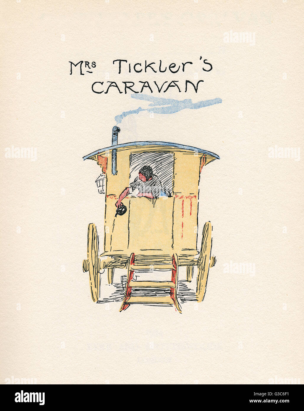 Frontspiegelbild, Mrs. Ticklers Wohnwagen Stockfoto
