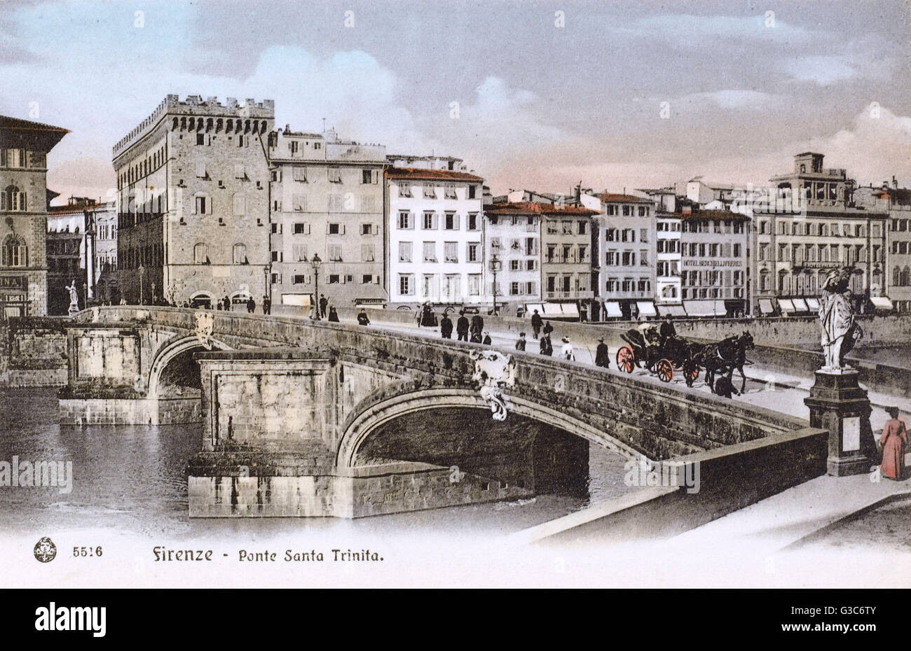 Ponte Santa Trinita - Florenz, Italien Stockfoto