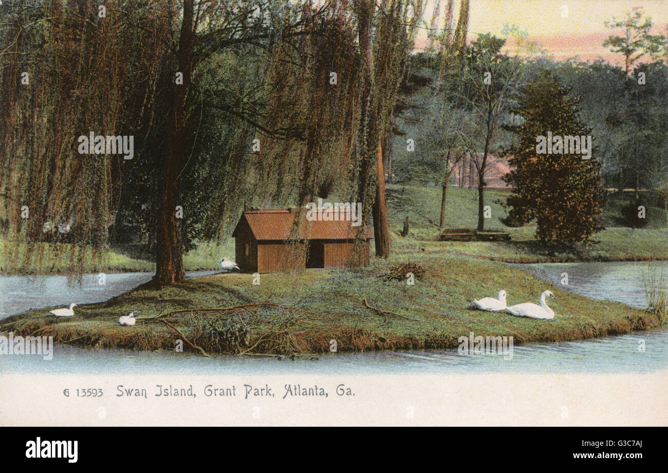 Swan Island, Grant Park, Atlanta, Georgia, USA Stockfoto