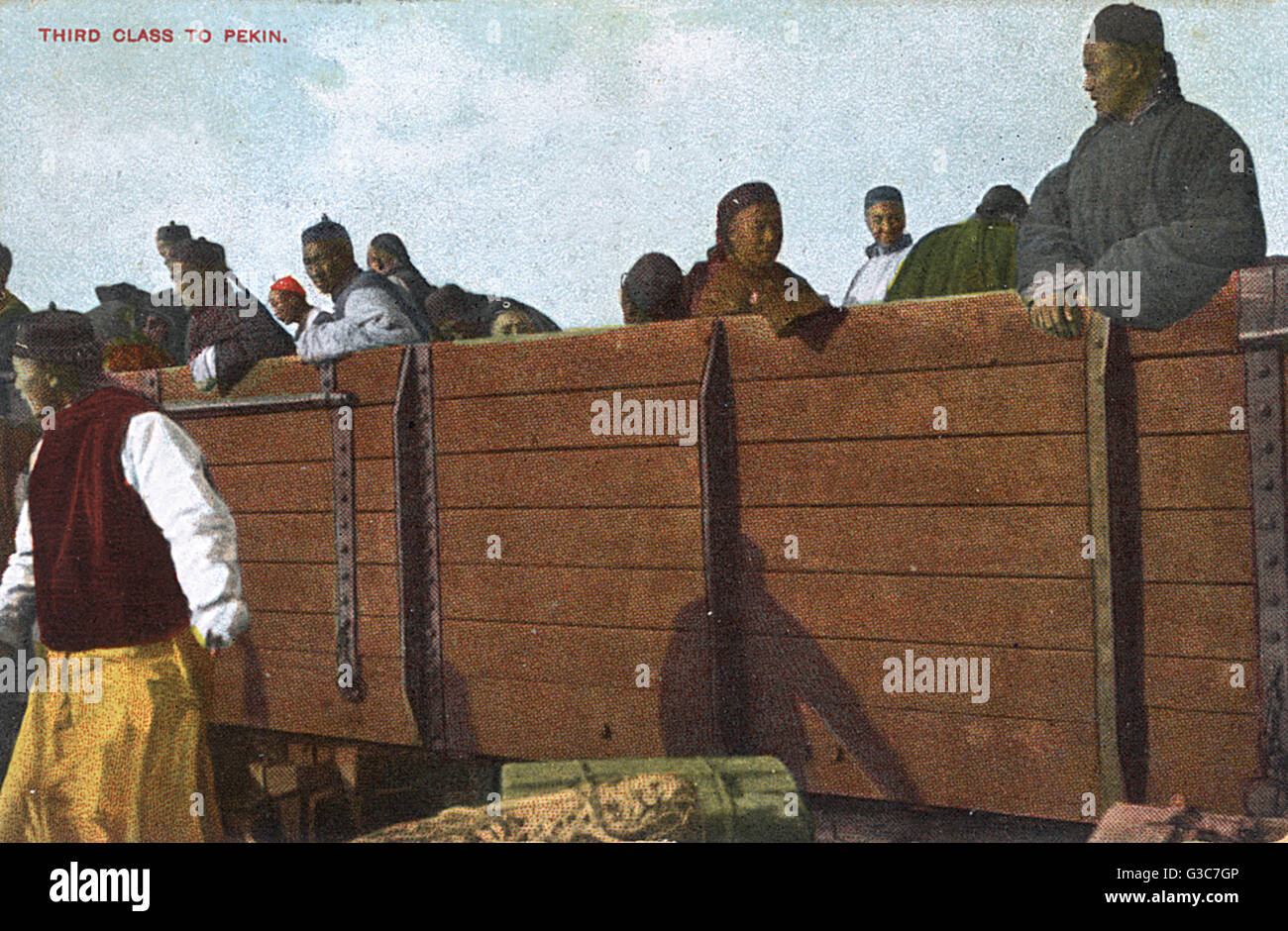 Eisenbahnwaggon der dritten Klasse nach Peking, China Stockfoto