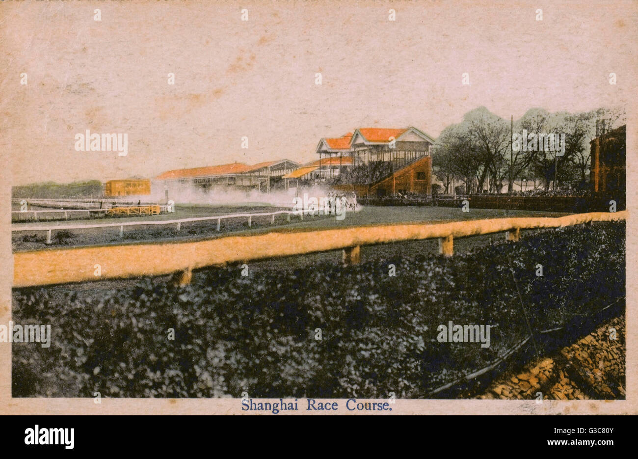 China - Shanghai - die Rennstrecke - Ein Rennen im Gange Stockfoto