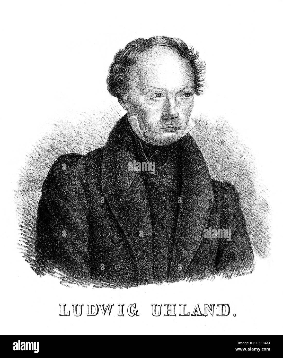 JOHANN UHLAND - 1 Stockfoto