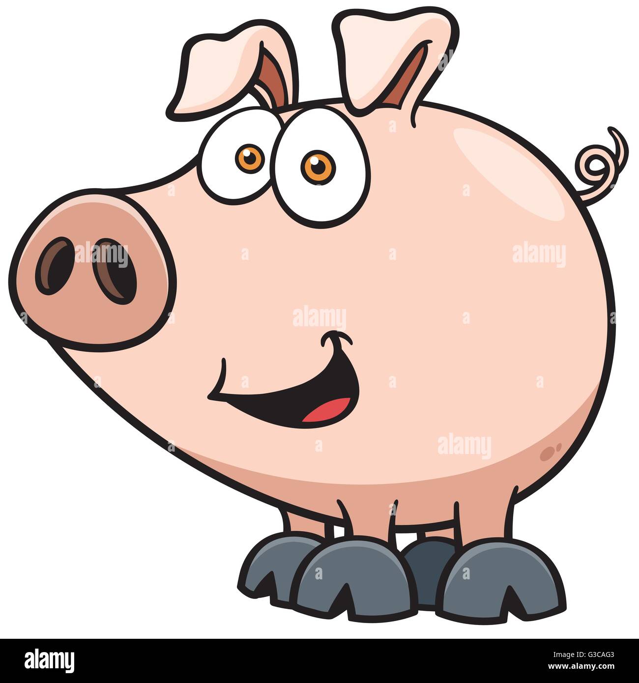 Vektor-Illustration Karikatur Schwein Stock Vektor