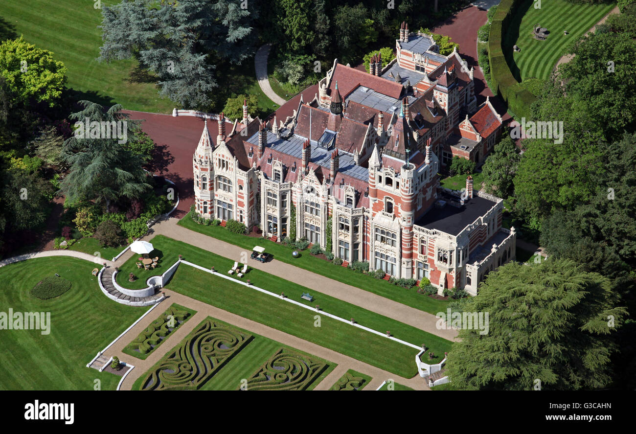 Luftaufnahme des Friar Park in Henley-on-Thames, einst im Besitz von George Harrison, Oxfordshire, Vereinigtes Königreich Stockfoto