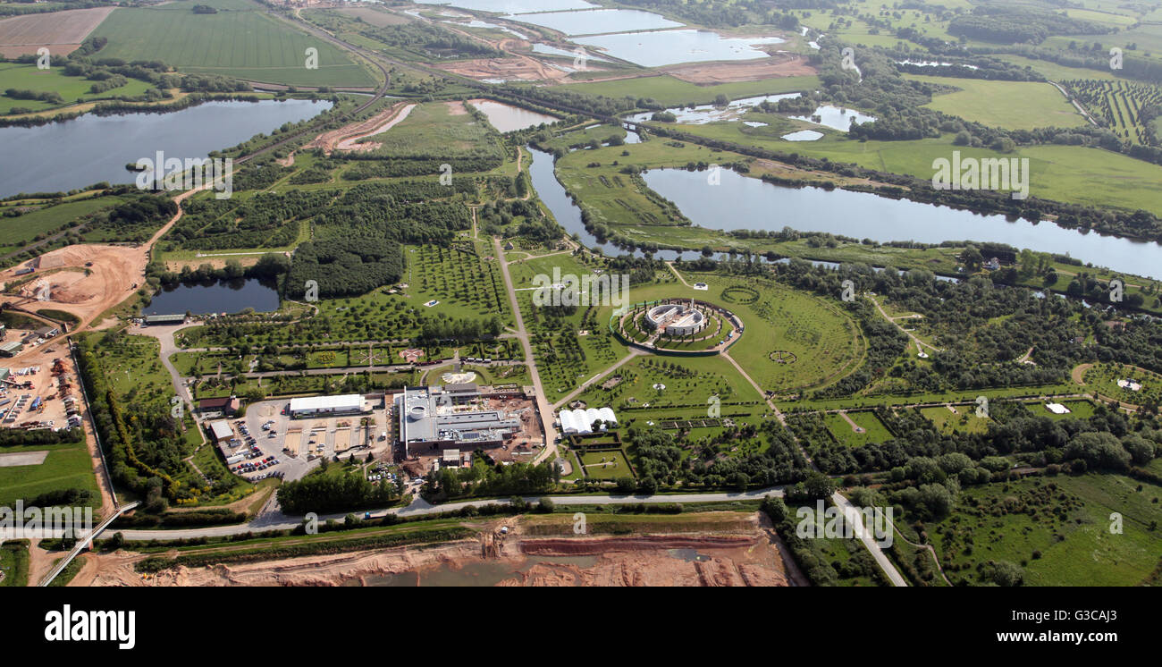 Luftaufnahme des National Memorial Arboretum in Staffordshire, UK Stockfoto