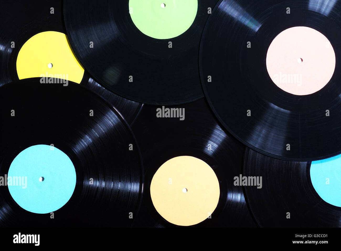 Alte Vinyl verwendet als einen abstrakten Hintergrund Stockfoto