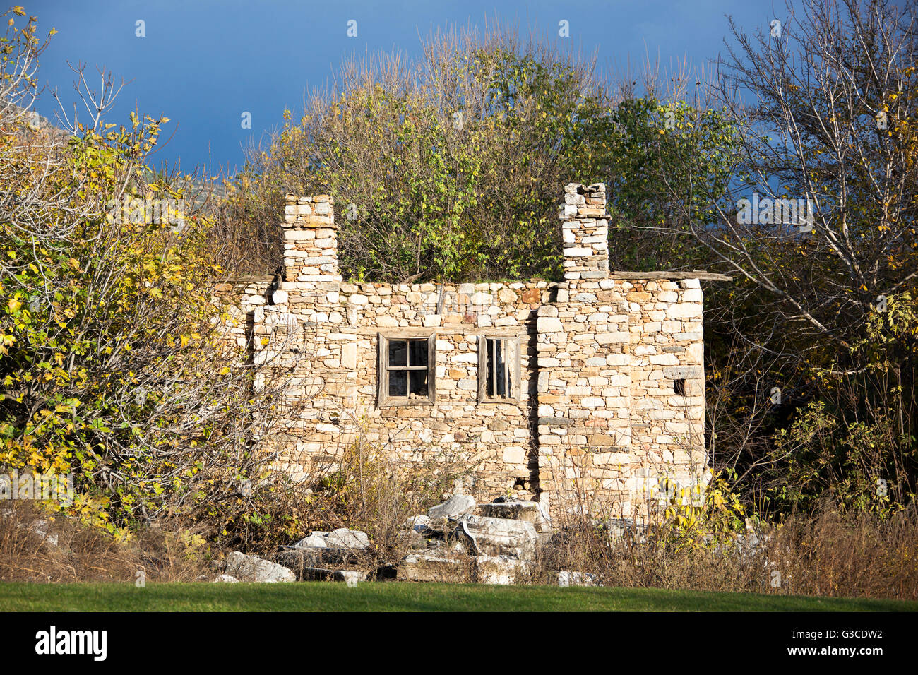 Das unbekannte Gebäude in Aphrodisias antiken Stadt archäologische Stätte (Türkei). Stockfoto