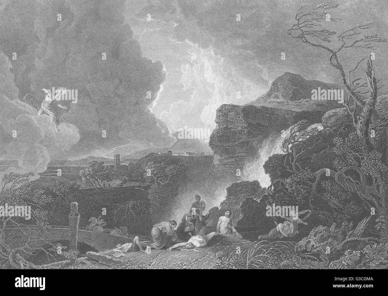 NIOBE: Richard Wilson, antique print 1835 Stockfoto