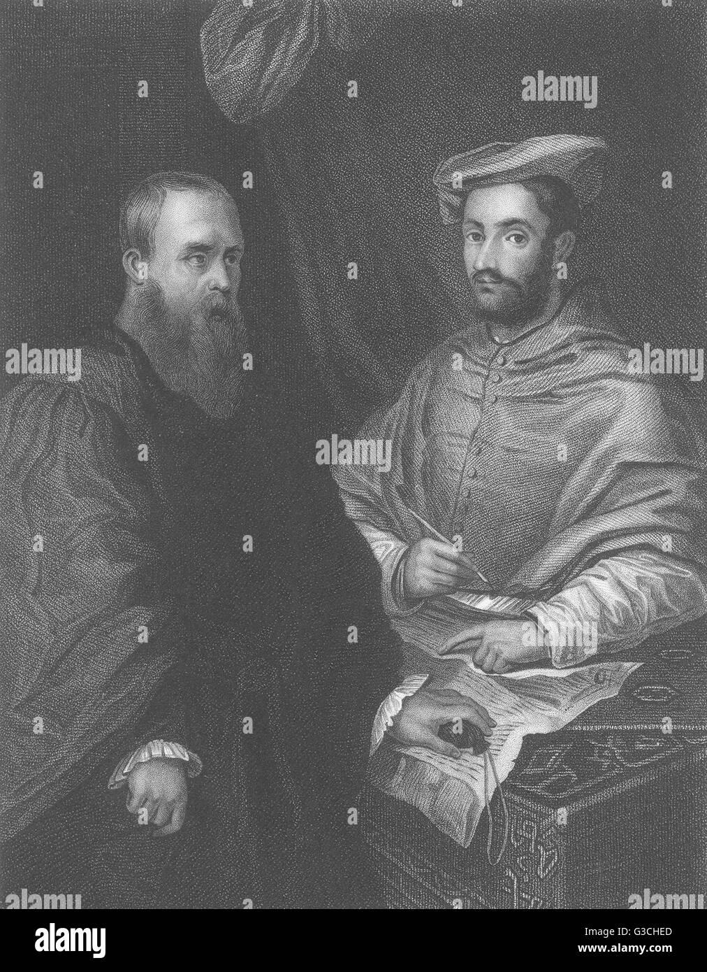 Kardinal HIPPOLITO DE MEDICI & SEBASTIANO DEL PIOMBO: Sebastiano del Piombo 1835 Stockfoto