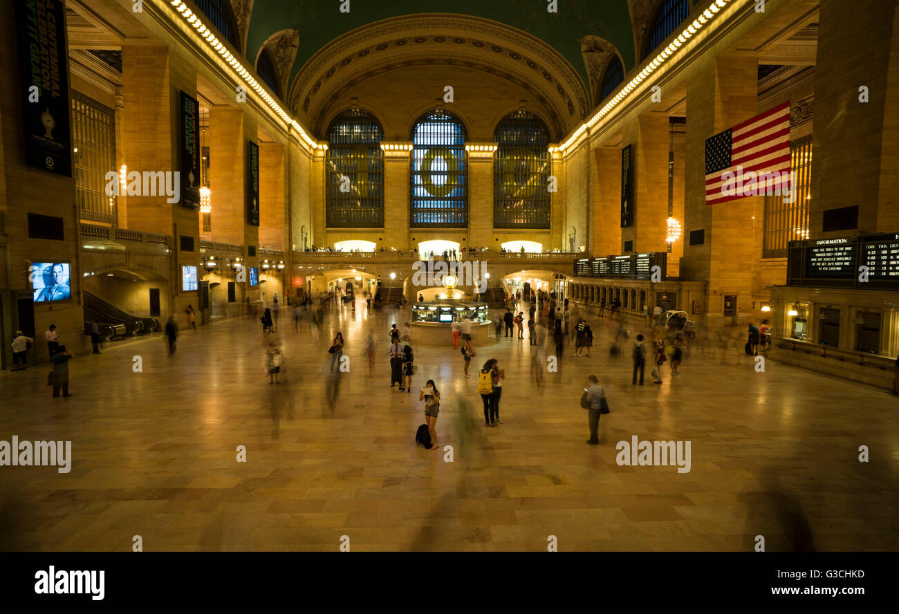 Langzeitbelichtung Fotografie Grand Central Station, Manhattan, New York, USA Stockfoto