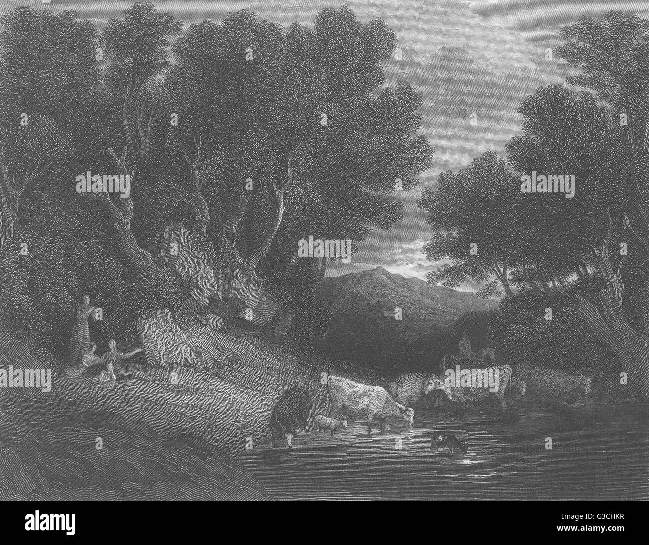 Tränke: Gainsborough, antique print 1835 Stockfoto