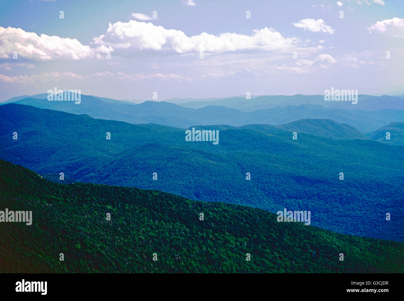 Südwestlich von Mount Mansfield (4393') in den grünen Bergen, Stowe, Vermont, USA anzeigen Stockfoto