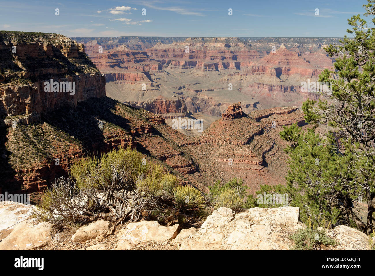 Mather Point, Desert View Lookout in den Grand Canyon, Grand Canyon National Park, Arizona, USA Stockfoto