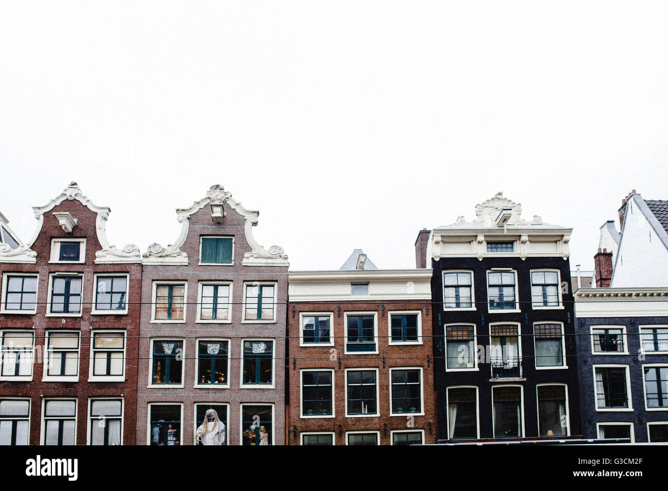 Amsterdam, typische Häuser Stockfoto