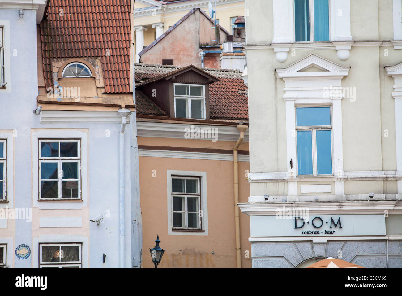 Fassaden in Tallinn Stockfoto